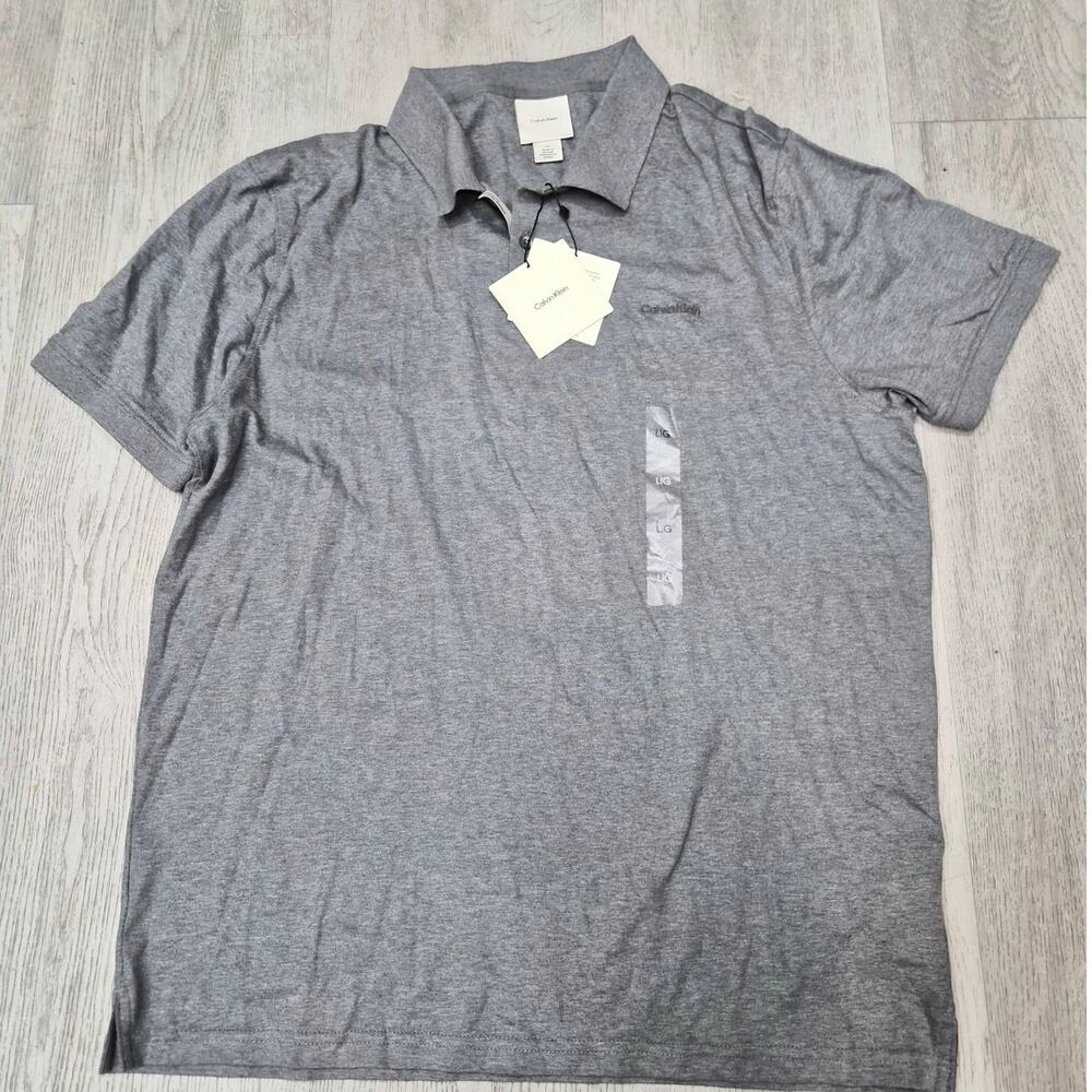 NWT Calvin Klein Gray Classic Fit Shirt Size Large